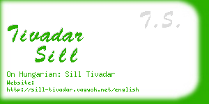 tivadar sill business card